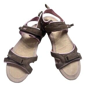 JBU Adventure On Vegan Strappy Sandals Juliet Women's Size 8.5 Taupe Pink